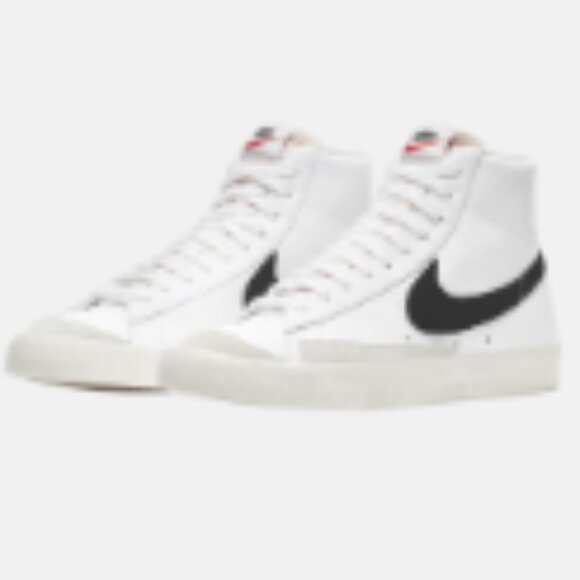 Nike Blazer Mid '77 Vintage Sneakers Athletic Gym Shoe Black White size 8.5 W - Picture 5 of 14